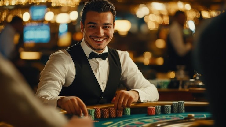 Antarmuka permainan Fortune Tiger menampilkan lima gulungan dengan simbol tematik dan kontrol taruhan
